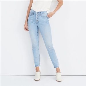 Madewell 9” high-rise button fly skinny jean